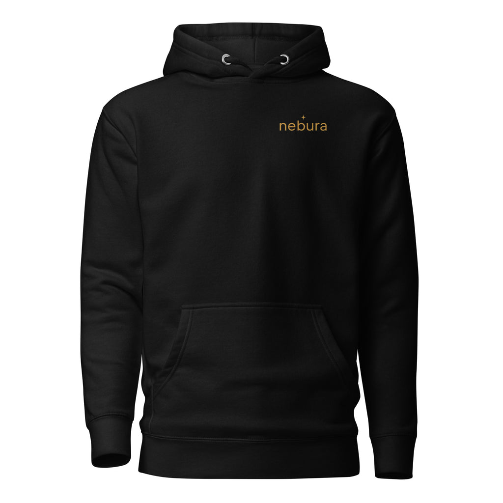 Nebura Classic Hoodie in Schwarz – zeitloses Essential mit klarem Nebura Look.