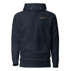 Nebura Classic Hoodie in Blau – minimalistisches Design mit ruhigem Nebura Branding.