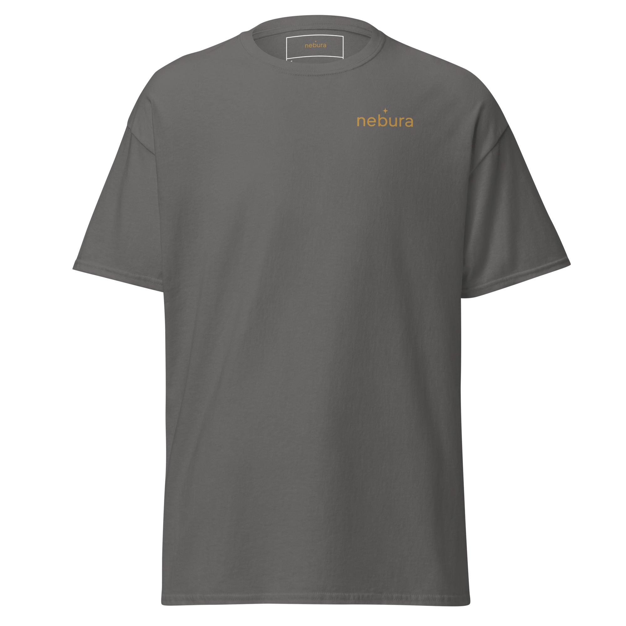 Nebura Classic T-Shirt in Anthrazit – minimalistisches Essential mit klarem Nebura Branding.