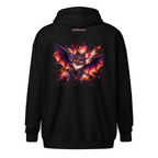 Anime Fledermaus Hoodie Nachtschwinge mit farbigem Splash Effekt auf schwarzem Hintergrund