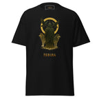 Nebura Schleier des Nordens T-Shirt in Schwarz – ruhiges nordisches Design mit Odin, Wölfen und Raben als Zeichen von Klarheit, Schutz und innerer Stärke.